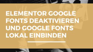 Elementor Google Fonts deaktivieren und Google Fonts lokal einbinden