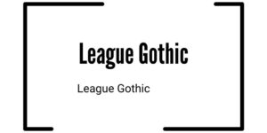 League Gothic Schriftart Font
