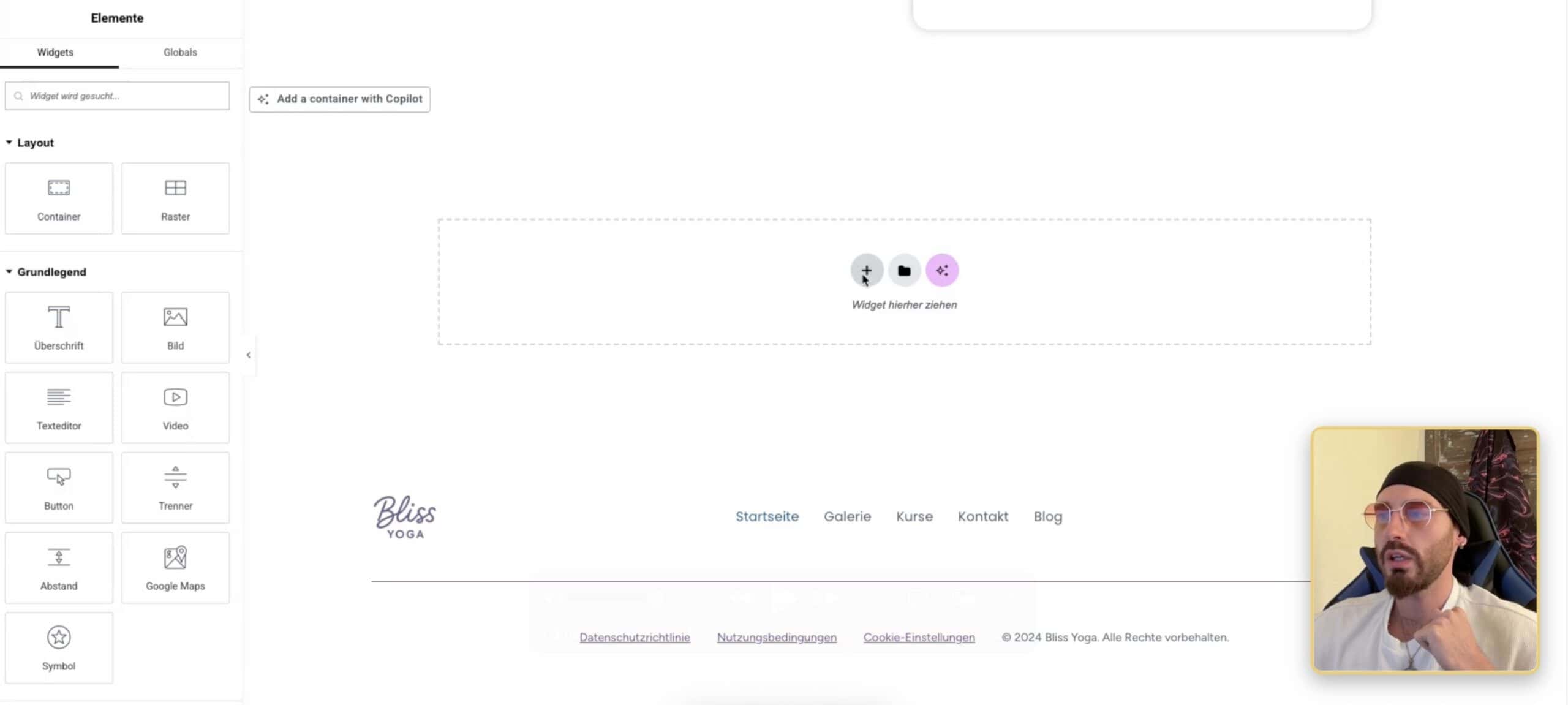FAQ Section in Elementor Pro erstellen 1 Container und Akkordeon hinzufuegen scaled