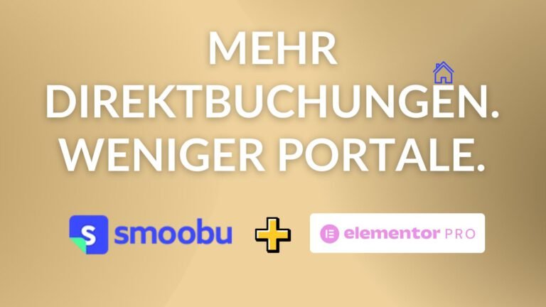 Individuelle Webdesign-Lösung mit WordPress und Elementor für effiziente Buchungssysteme mit Smoobu
