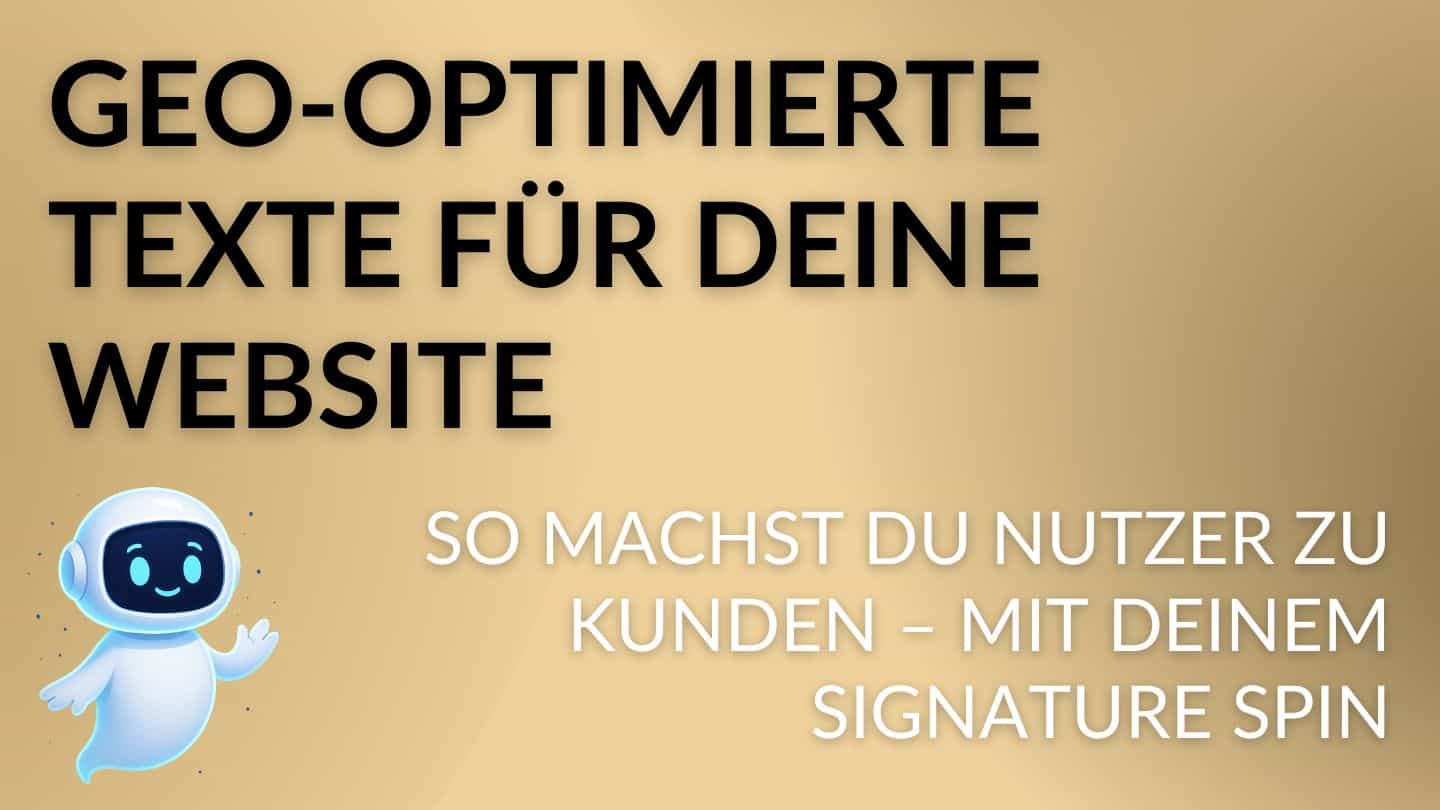 GEO-optimierte Texte für deine Website