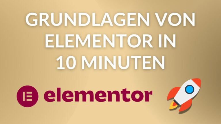 2. Alt Text: Grundlagen von Elementor in 10 Minuten, Tutorial, Website, Online, Tutorial, Design, Werkzeug