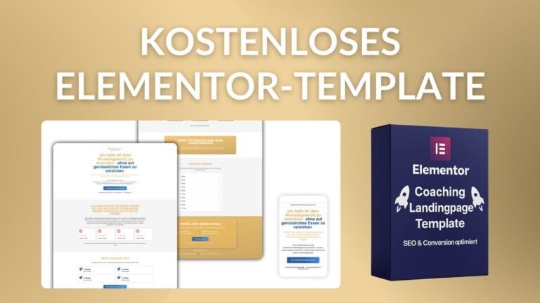 Kostenloses Elementor Template für Coaching Websites