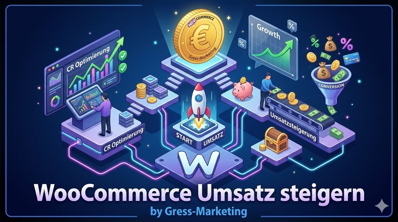 blogbeitragsbild von thomas gress über umsatz steigern mit woocommerce